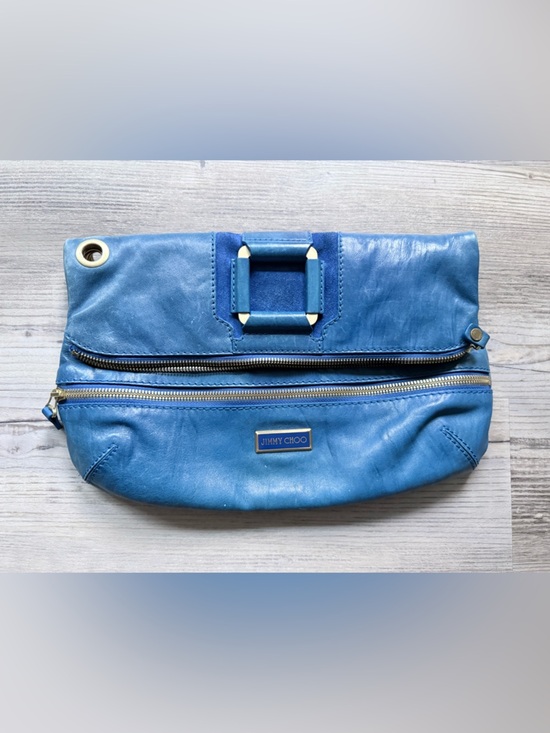 Jimmy Choo Handbags - Blue Jimmy Choo Medium Wristlet Clutch Bag - Missing Wrist Strap
